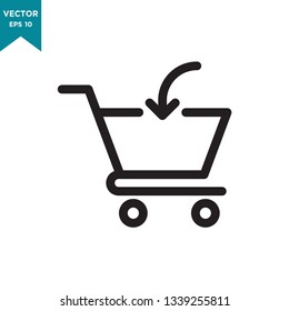 shopping cart vector icon 