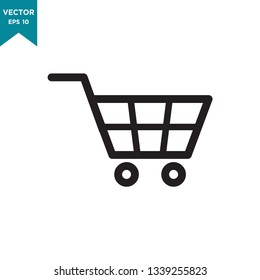 shopping cart vector icon 