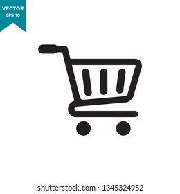 shopping cart vector icon 