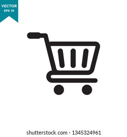 shopping cart vector icon 