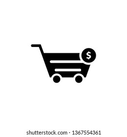 shopping cart vector icon