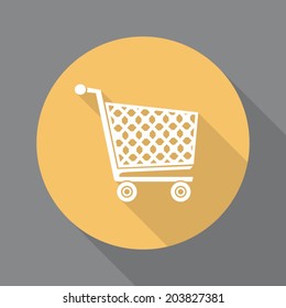 Shopping cart vector icon