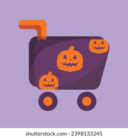 A shopping cart vector icon