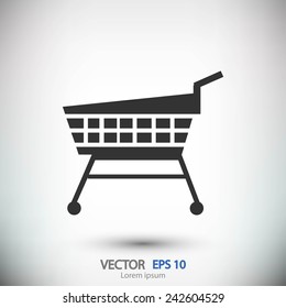 shopping cart vector icon