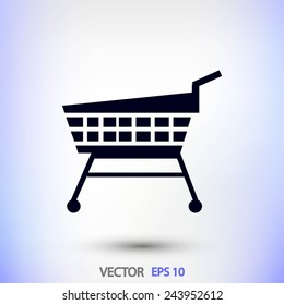 shopping cart vector icon
