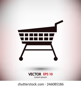 shopping cart vector icon