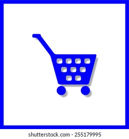 Shopping cart vector icon