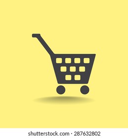 Shopping cart vector icon 