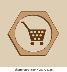 Shopping cart vector icon 