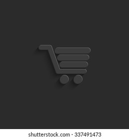 Shopping cart - vector icon