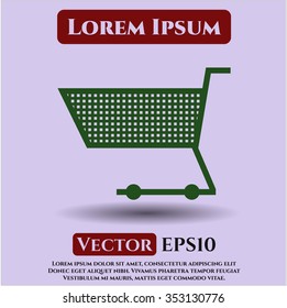 Shopping cart vector icon