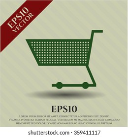 Icono del vector del carro de compras