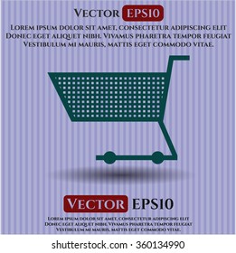 Icono del vector del carro de compras