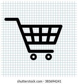 shopping cart vector icon