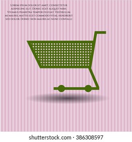 Shopping cart vector icon