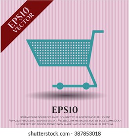Icono del vector del carro de compras