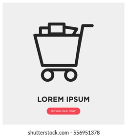 Shopping cart vector icon