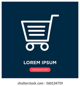 Shopping cart vector icon
