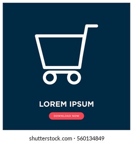 Shopping cart vector icon