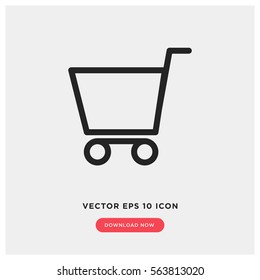 Shopping cart vector icon