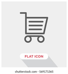 Shopping cart vector icon