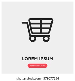 Shopping cart vector icon