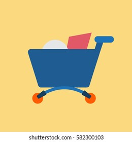 Shopping cart vector icon