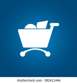 Shopping cart vector icon