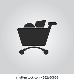Shopping cart vector icon