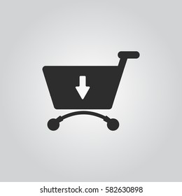 Shopping cart vector icon