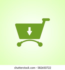 Shopping cart vector icon
