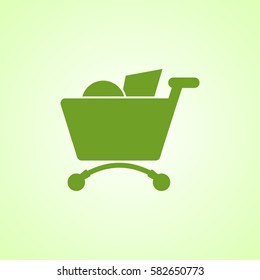 Shopping cart vector icon