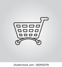 Shopping cart vector icon