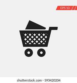 Shopping cart vector icon