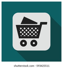 Shopping cart vector icon