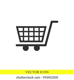 Shopping cart vector icon