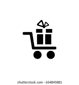 shopping cart vector icon