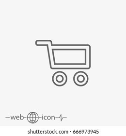 shopping cart vector icon