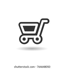 Shopping cart vector icon