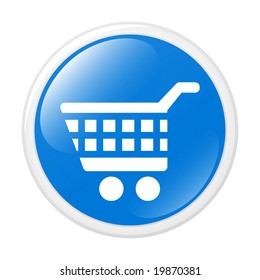 Shopping cart. Vector icon. Button