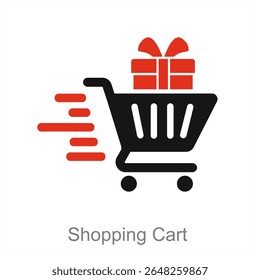 Shopping Cart vector icon concept design