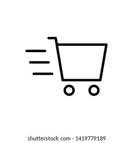 Shopping Cart Vector Icon Design Template