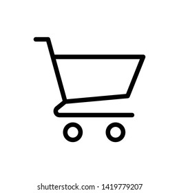 Shopping Cart Vector Icon Design Template