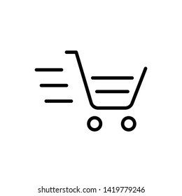 Shopping Cart Vector Icon Design Template