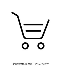 Shopping Cart Vector Icon Design Template