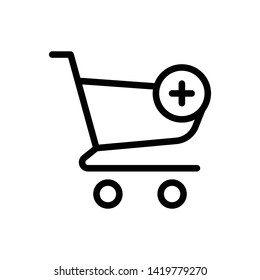 Shopping Cart Vector Icon Design Template