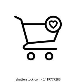 Shopping Cart Vector Icon Design Template