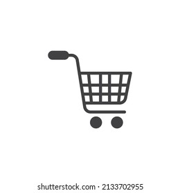 Shopping cart vector icon. filled flat sign for mobile concept and web design. Shopping trolley glyph icon. Symbol, logo illustration. Vector graphics