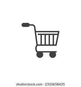 Shopping cart vector icon. filled flat sign for mobile concept and web design. Shopping trolley glyph icon. Symbol, logo illustration. Vector graphics