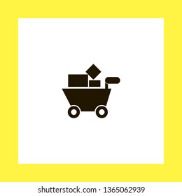 shopping cart vector icon. flat design
